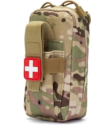 First Aid Bag EMT Pouch Molle IFAK, Small Empty Tactical Trauma Kit, Medical EDC Emergency Survival Pouch for Outdoor Travel Camping Hiking Trekking, Climbing Hunting