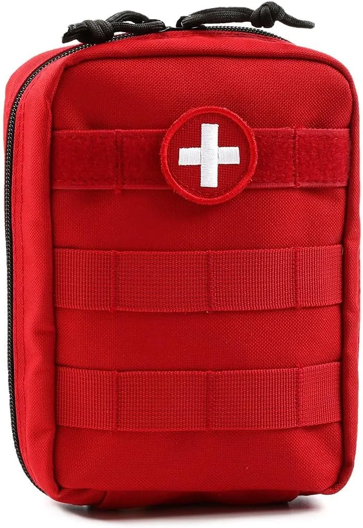 First Aid Molle Pouch - Heavy Duty IFAK Pouch - Empty Medical Pouch Ideal for Military Use EMTs Law Enforcement Camping and Hiking - Med Pouch for Optimal Organization