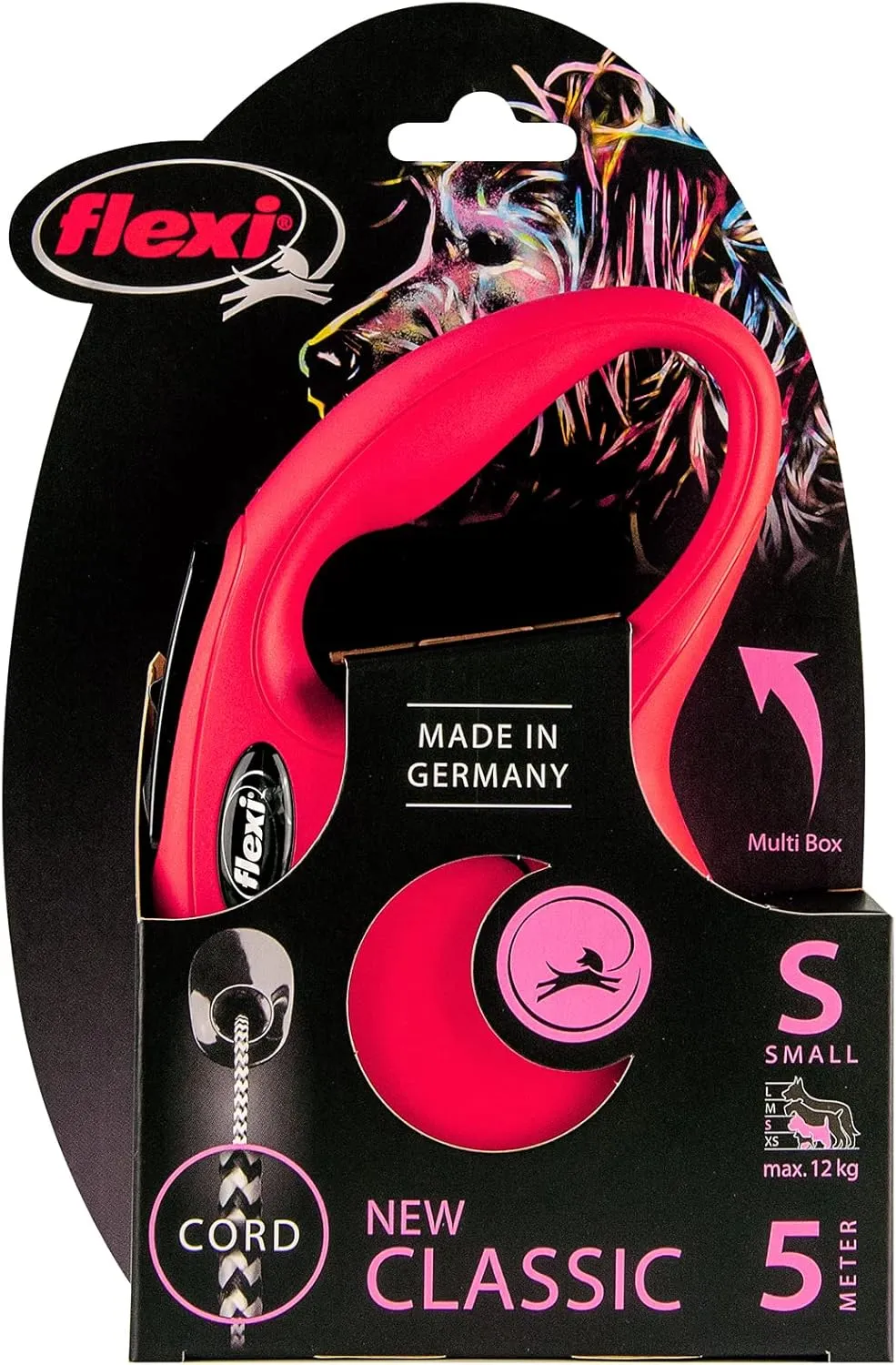 Flexi Classic Red Small Corded Dog Lead 5M 12kg