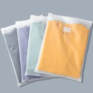 Frosted Zipper Bags for Clothes 2 Gallon, 200 Count 14x18 inch Plastic Bags for Clothes, Frosted Zipper Poly Bags for Packaging Sweaters, Hoodies, Women Shoe, Sewing Projects, 3 Mil