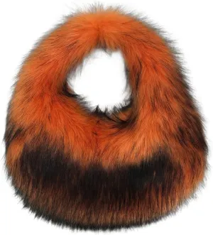 Furry Purse for Women Faux Fur Shoulder Bag Y2k Purse Fluffy Large Tote Bag Fuzzy Handbags Dumpling Satchels