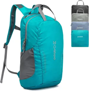 G4Free 25L Lightweight Hiking Backpack Packable Foldable Sport Travel Daypack Water Resistant for Women Men（Peacock Blue）