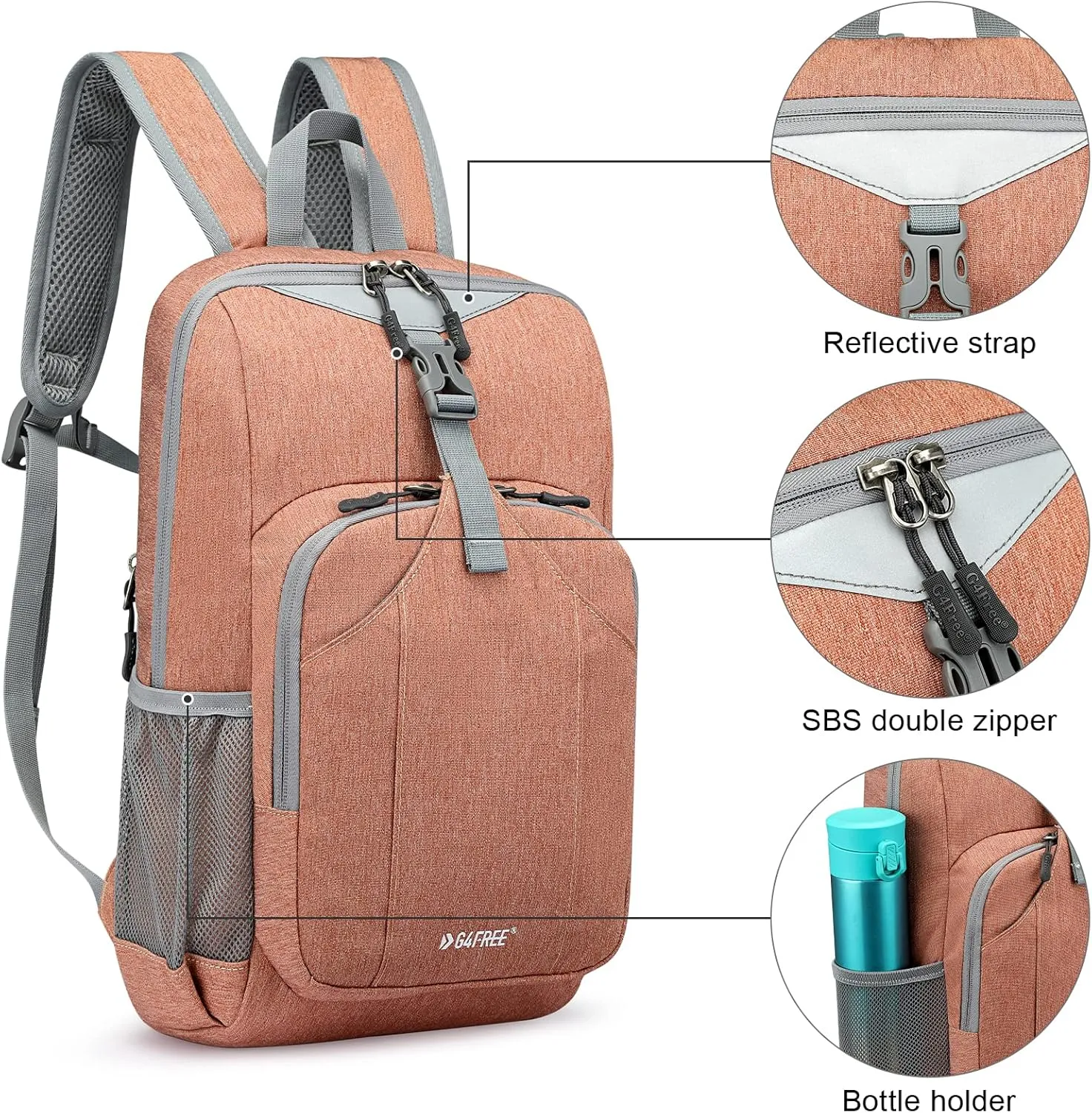 G4Free Mini 10L Hiking Daypack Small Hiking Backpack Cycling Compact Shoulder Backpack Outdoor for Men Women