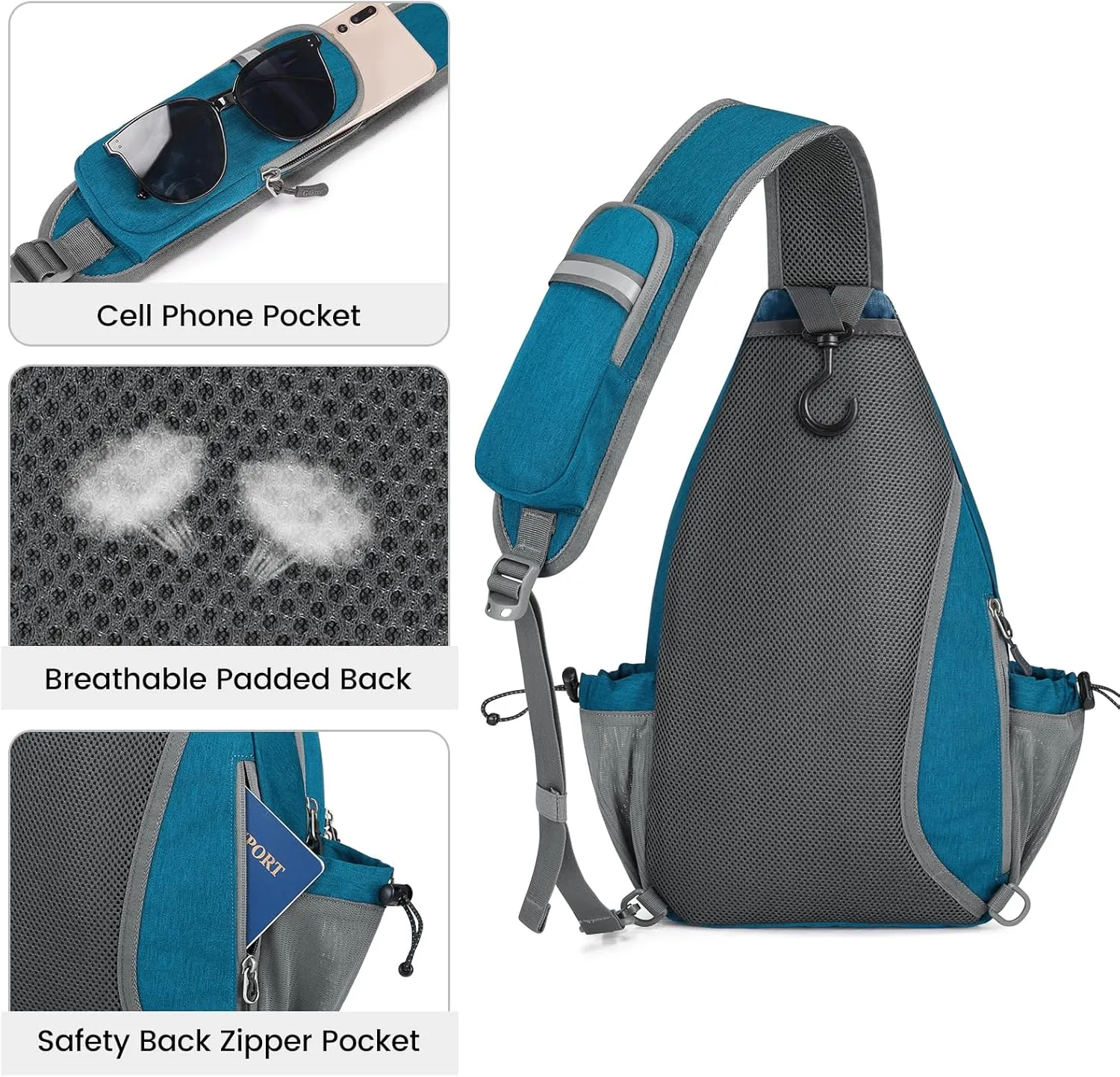 G4Free Pickleball Bag, Crossbody Sling Bag for Men Women, Pickleball Backpack, Pickle Ball Paddle Bag Gifts for Sports