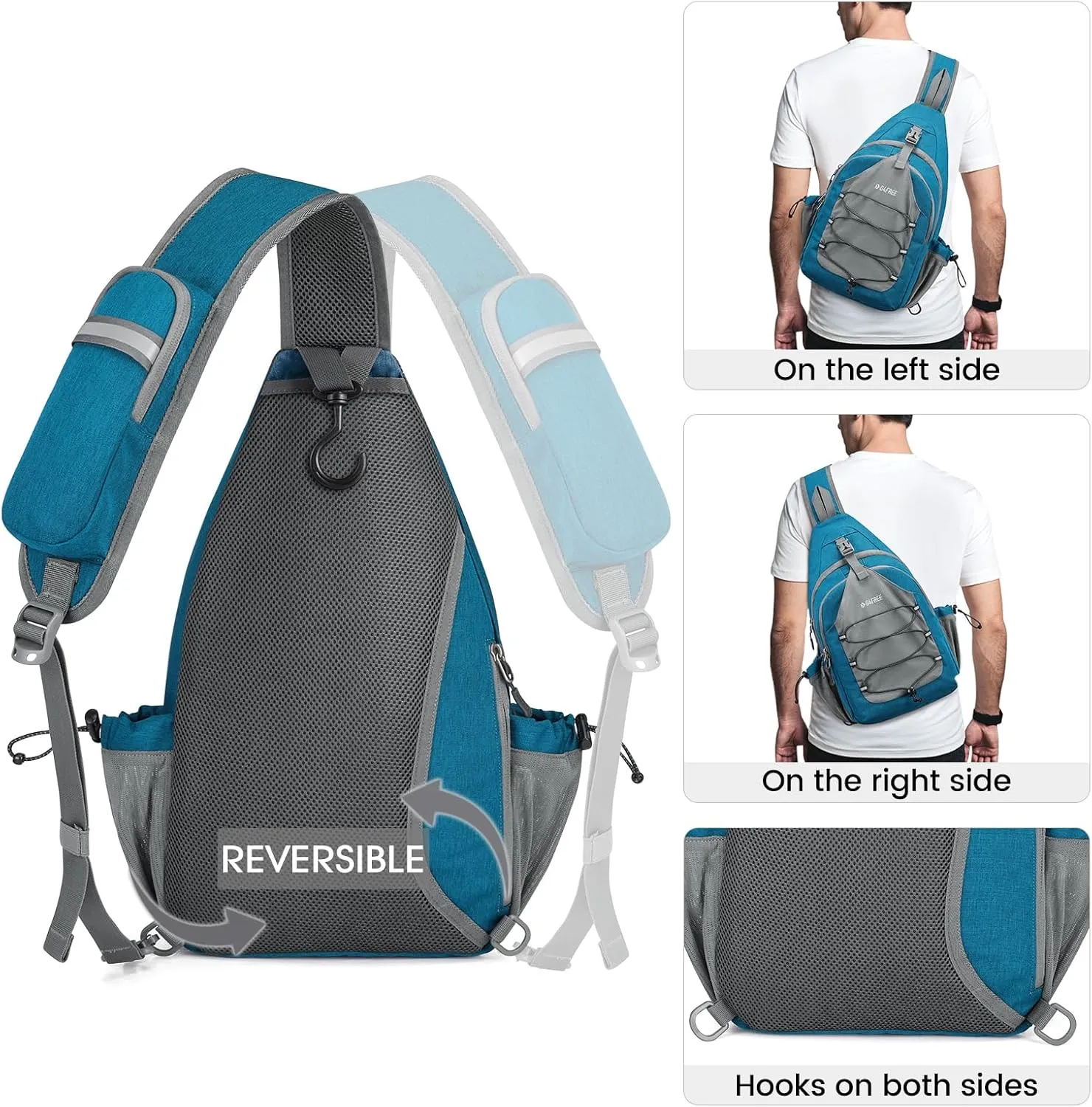 G4Free Pickleball Bag, Crossbody Sling Bag for Men Women, Pickleball Backpack, Pickle Ball Paddle Bag Gifts for Sports