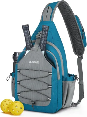G4Free Pickleball Bag, Crossbody Sling Bag for Men Women, Pickleball Backpack, Pickle Ball Paddle Bag Gifts for Sports