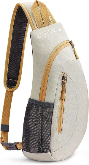 G4Free Sling Bags Men and Women Shoulder Backpack Small Crossbody Chest Sling Backpack (Ivory)