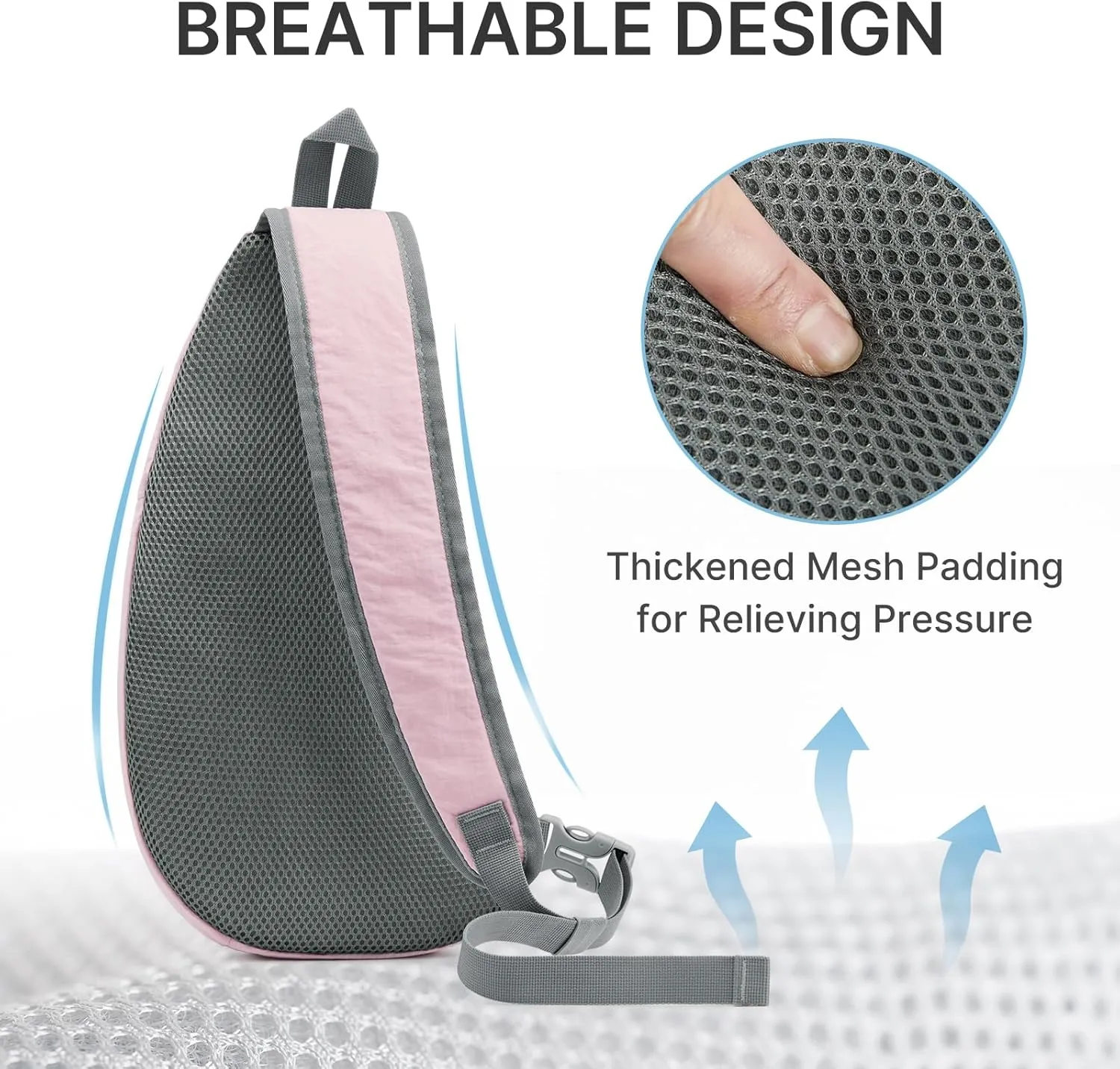 G4Free Sling Bags Men and Women Shoulder Backpack Small Crossbody Chest Sling Backpack (Pink)