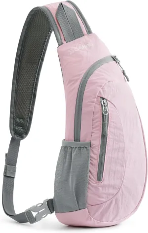 G4Free Sling Bags Men and Women Shoulder Backpack Small Crossbody Chest Sling Backpack (Pink)