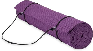 Gaiam Essentials Premium Yoga Mat with Yoga Mat Carrier Sling (72"L x 24"W x 1/4 Inch Thick)