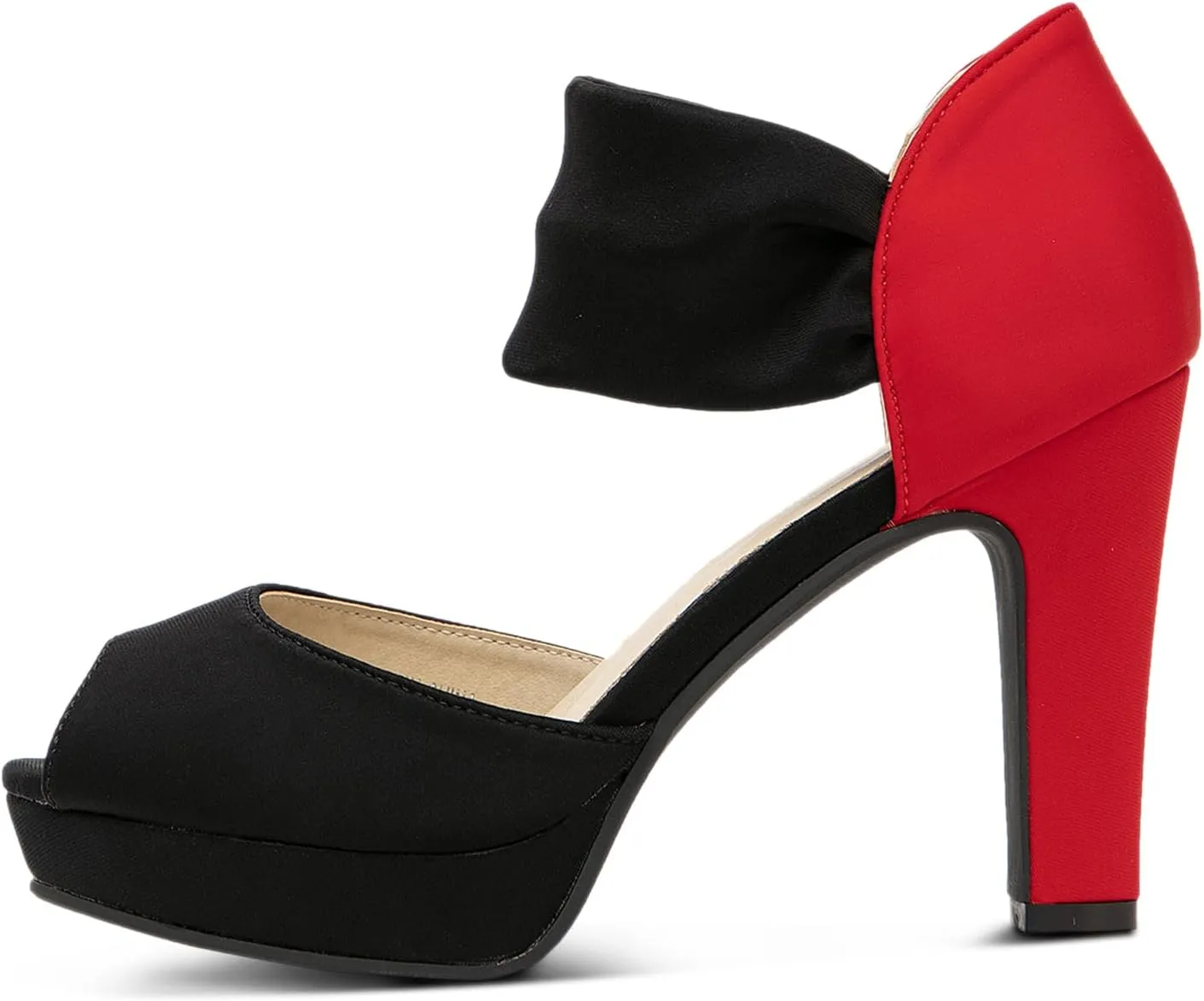GATUXUS Women's Chunky High Heels Sandals Open Toe Platform Ankle Strappy Sandals Dress Shoes
