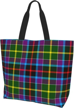 Georgia Tartan Tote Bag For Women Weekender Travel Bag Reusable Grocery Bags Large Totes Handbags