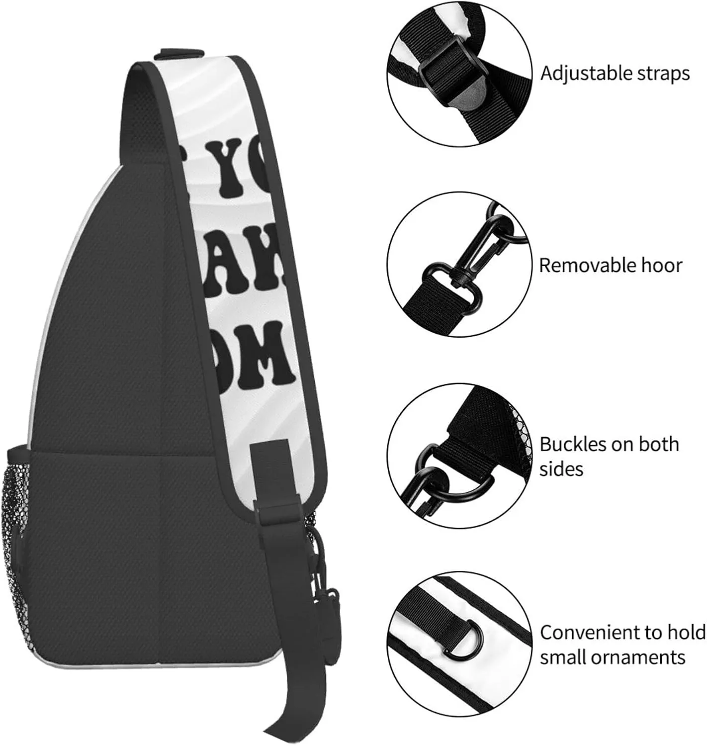 Get Your Kid Aways From Me Small Crossbody Backpack Sling Bag For Men Women Mini One Shoulder Chest Bags Gym Sport Travel Hiking Daypack