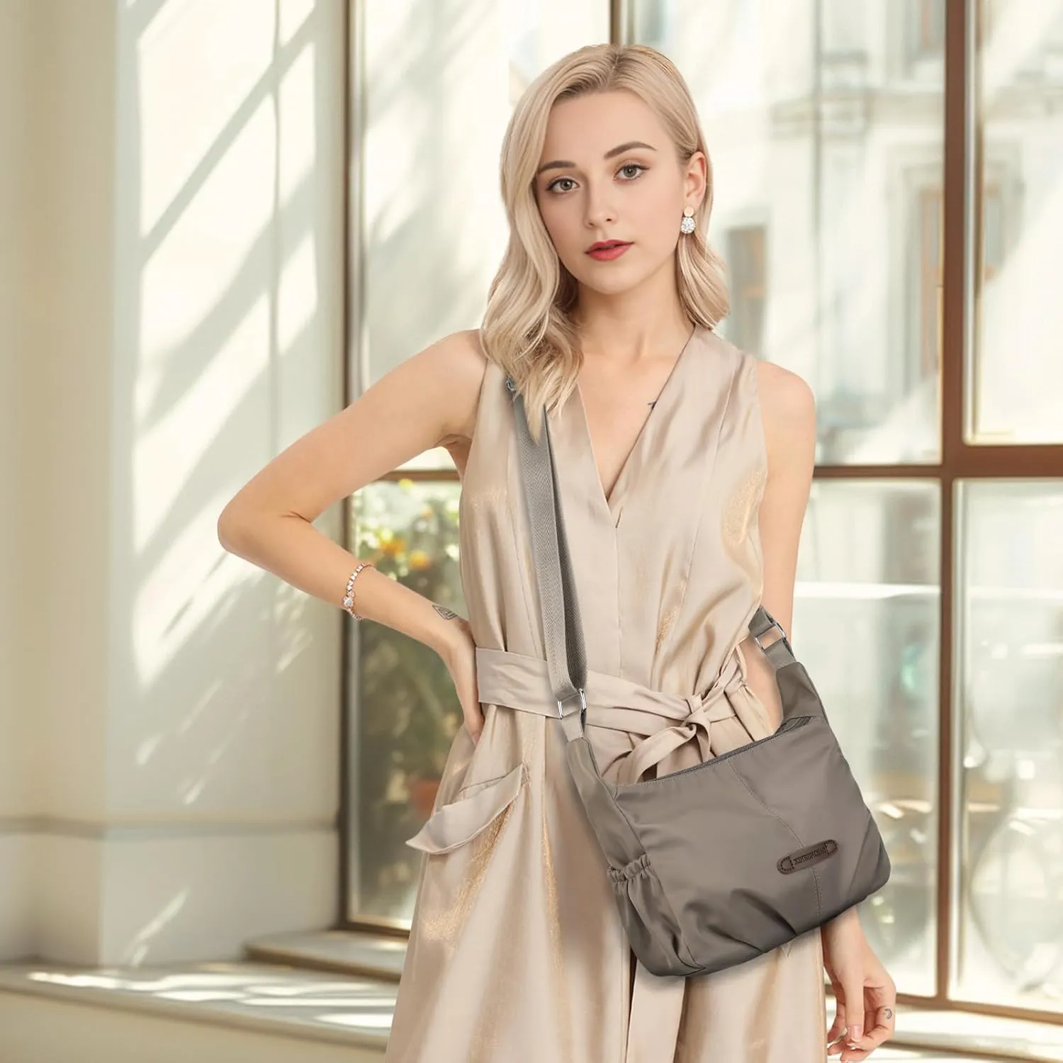 Gladdon Crossbody Bag for Women Fashion Nylon Shoulder Purses Designer Handbags with Adjustable Strap