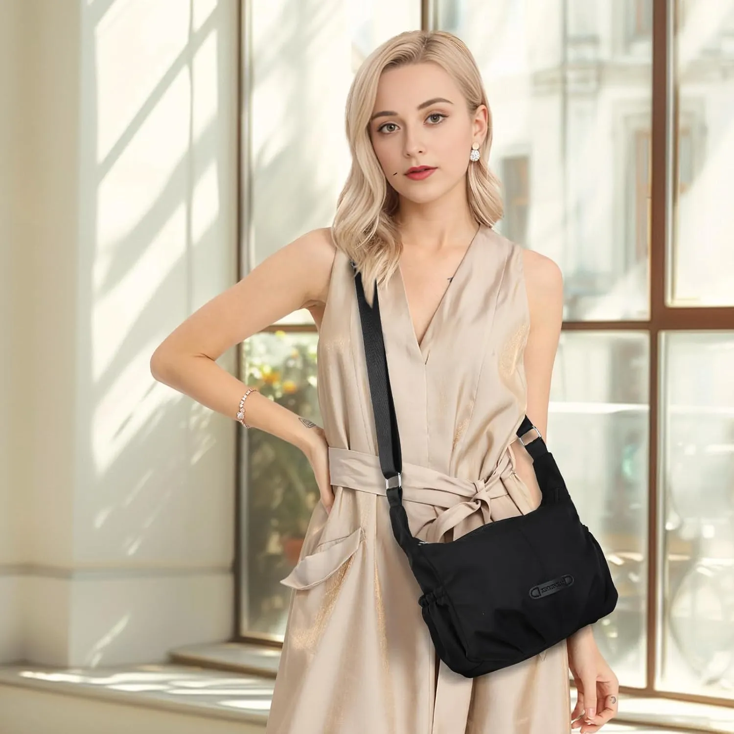 Gladdon Crossbody Bag for Women Fashion Nylon Shoulder Purses Designer Handbags with Adjustable Strap
