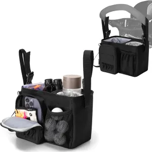 Golf Push Cart Organizer Bag with Insulated Cup Holder and Multi-Pockets, Fits Most Carts