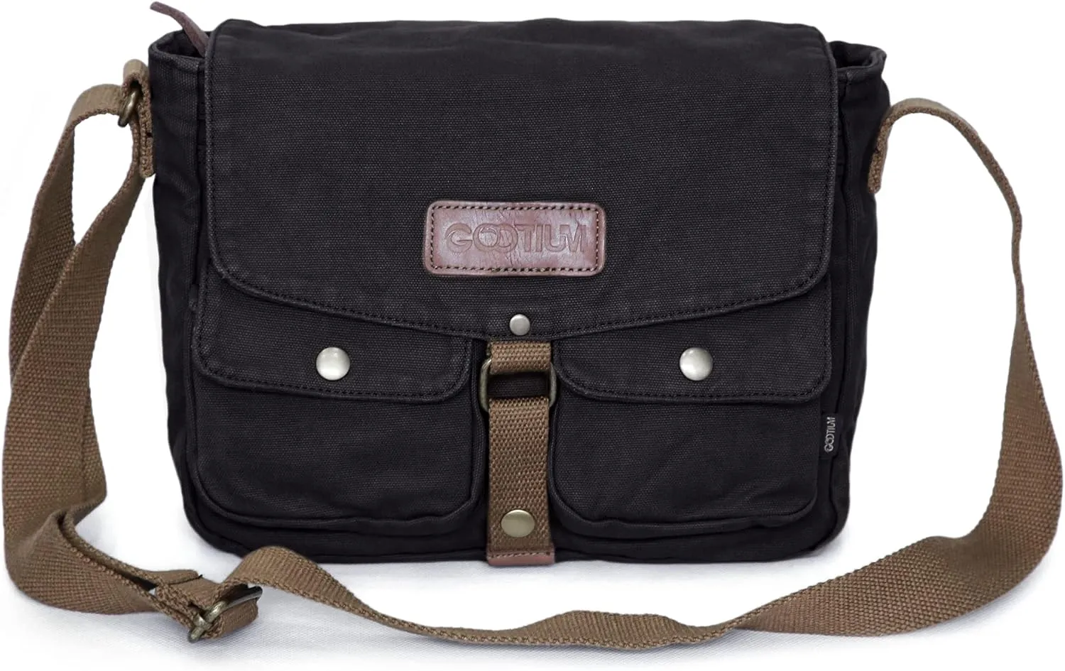 Gootium Canvas Messenger Bag - Vintage Crossbody Shoulder Bag Military Satchel