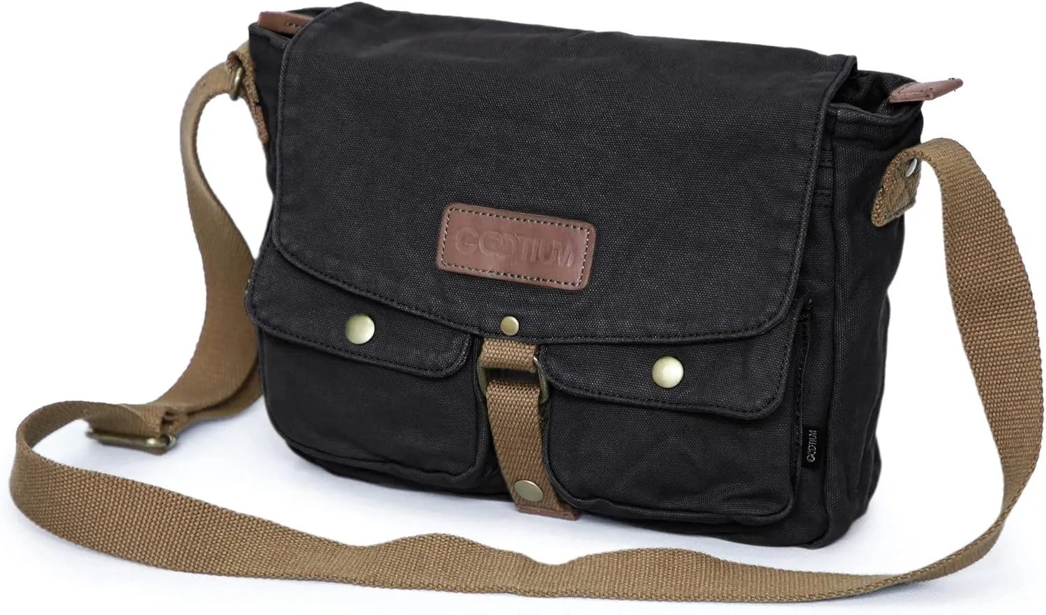 Gootium Canvas Messenger Bag - Vintage Crossbody Shoulder Bag Military Satchel