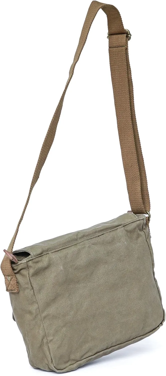 Gootium Canvas Messenger Bag - Vintage Crossbody Shoulder Bag Military Satchel
