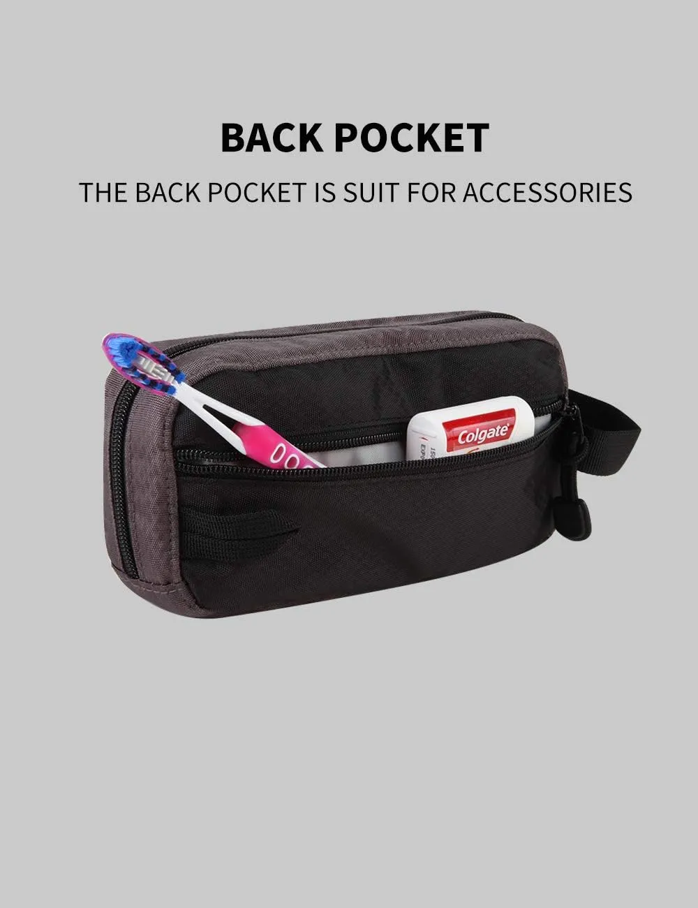 GOX Travel Toiletry Bag Dopp Kit Case for Men Multifunction Packing Organizer Pouch(Black)