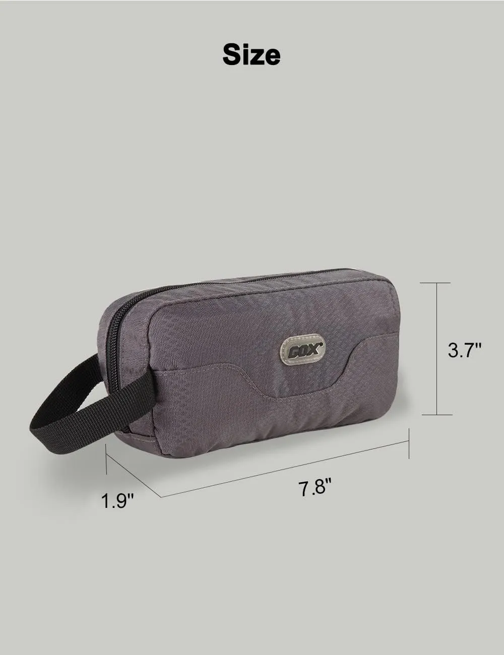 GOX Travel Toiletry Bag Dopp Kit Case for Men Multifunction Packing Organizer Pouch(Grey)