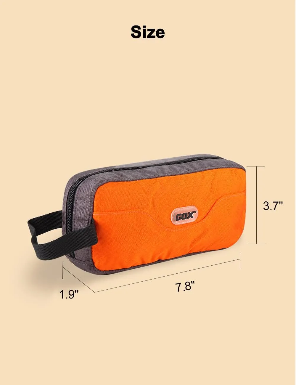 GOX Travel Toiletry Bag Dopp Kit Case for Men Multifunction Packing Organizer Pouch(Orange)