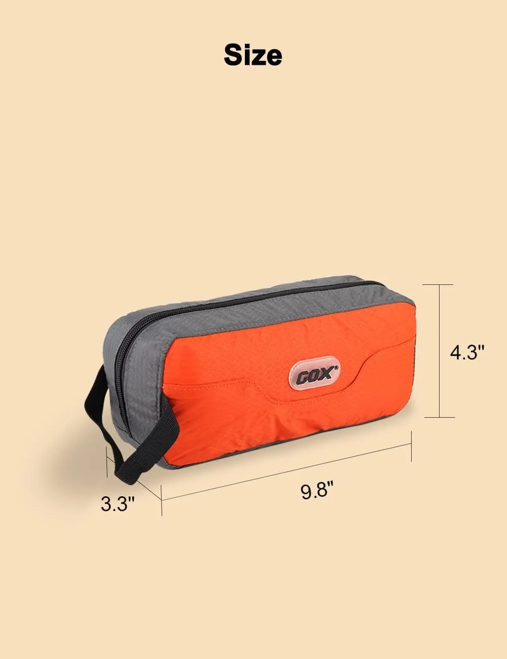 GOX Travel Toiletry Bag,Dopp Kit Case,Ultra-Light Cosmetics Bag Makeup Organizer(Orange)
