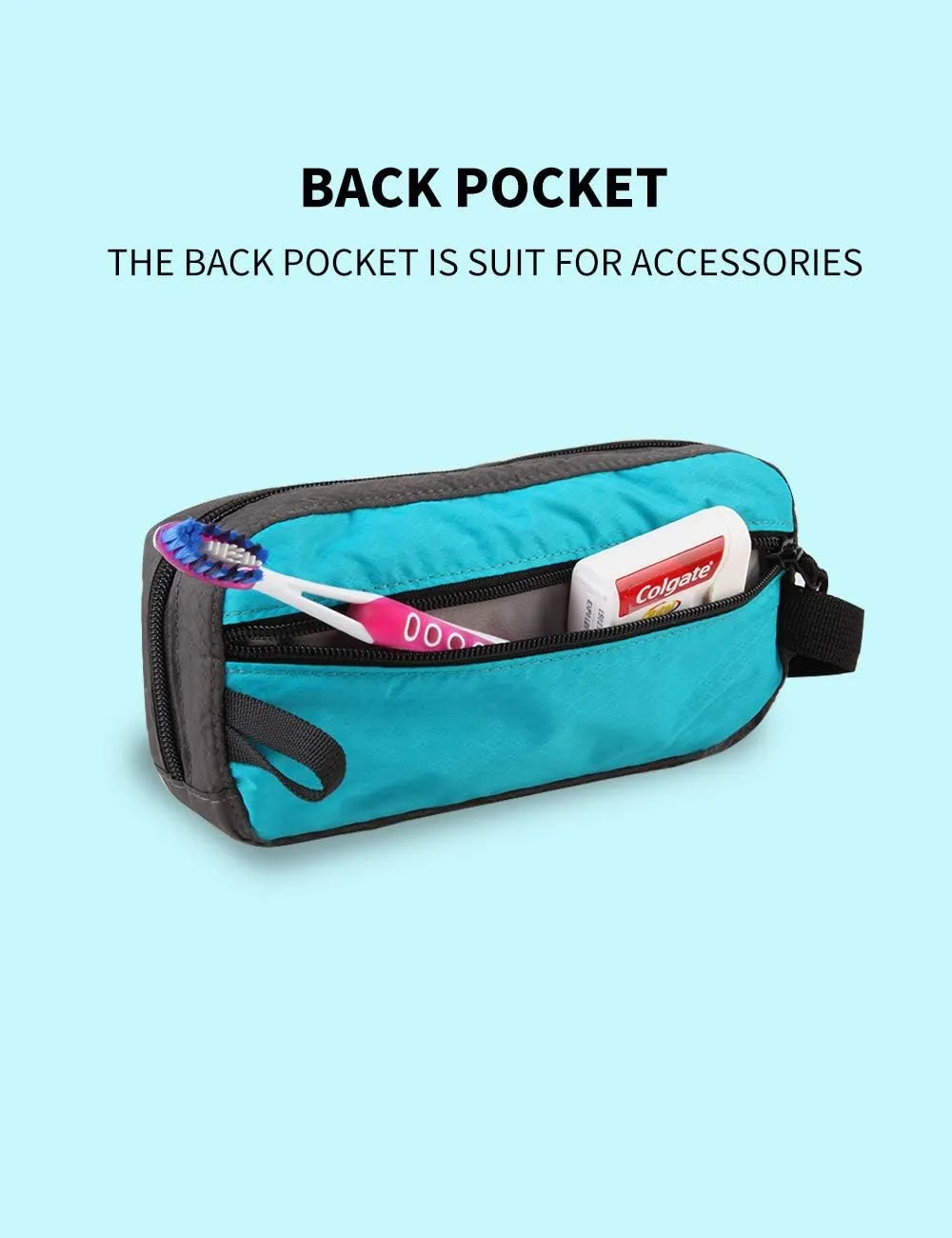 GOX Travel Toiletry Bag,Dopp Kit Case,Ultra-Light Cosmetics Bag Makeup Organizer(Turquoise)