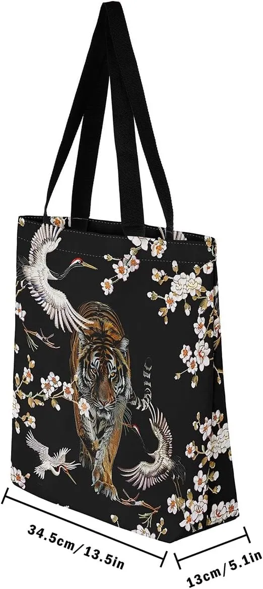 Gradient Swirl Canvas Tote Bag,Galaxy Tie Dye Travel Shopping Bag Bohemian Datura Mandala Circle Shoulder Bag