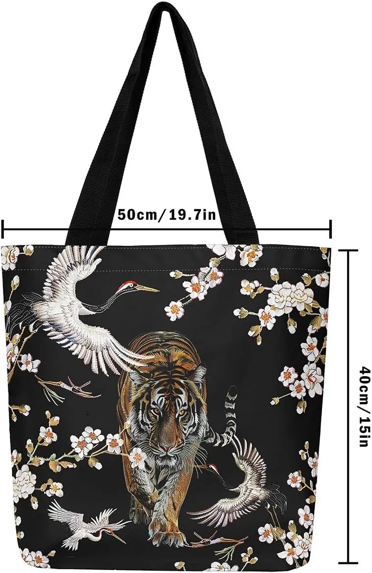 Gradient Swirl Canvas Tote Bag,Galaxy Tie Dye Travel Shopping Bag Bohemian Datura Mandala Circle Shoulder Bag