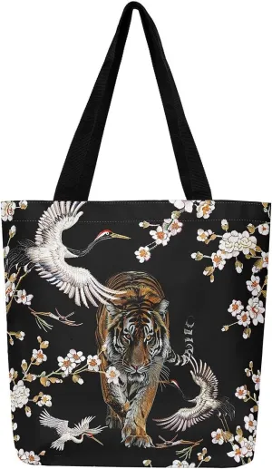 Gradient Swirl Canvas Tote Bag,Galaxy Tie Dye Travel Shopping Bag Bohemian Datura Mandala Circle Shoulder Bag