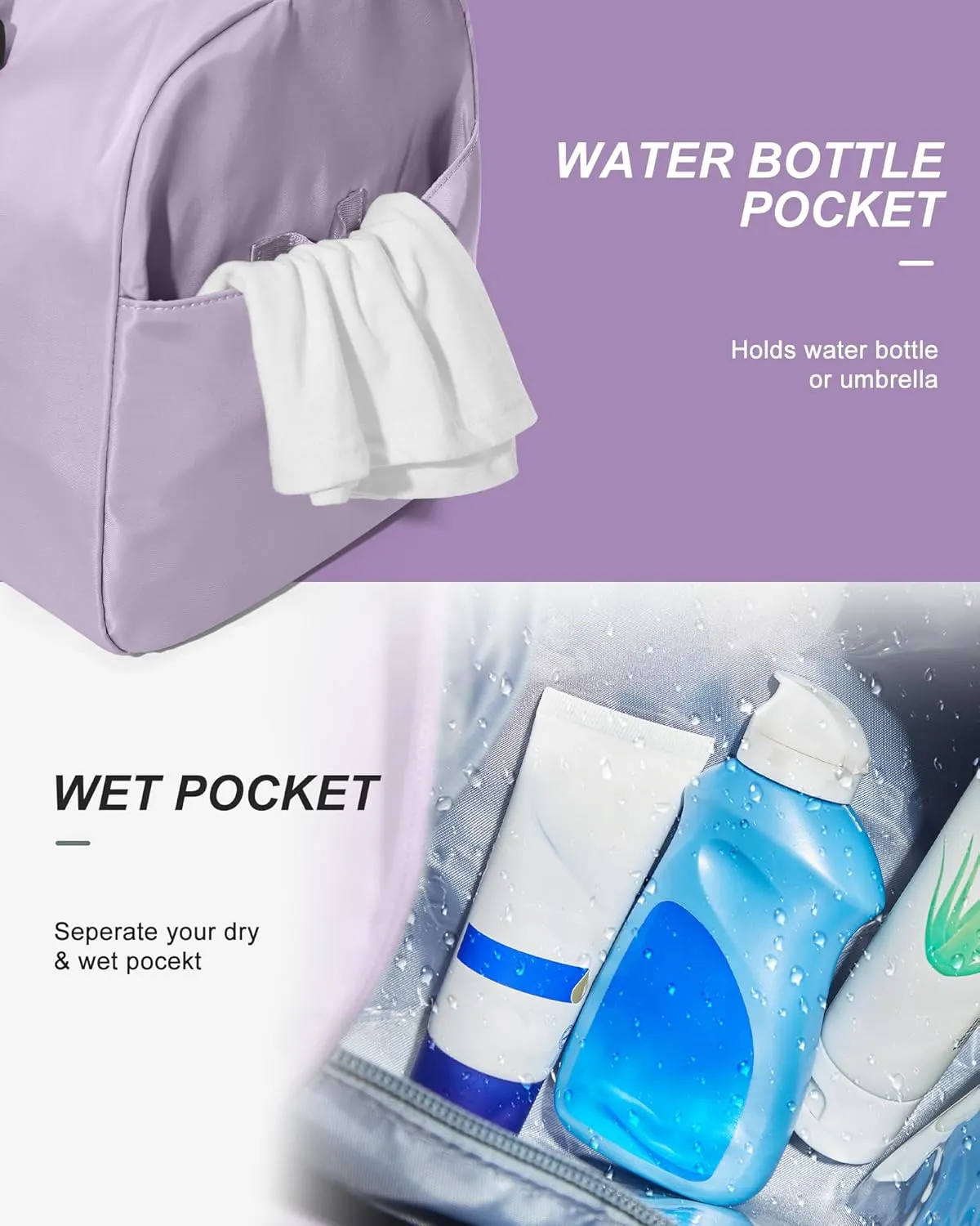 Gym Bag Womens Mens with Shoes Compartment and Wet Pocket Travel Duffel Bag for Women for Plane Sport Gym Tote Bags with Toiletry Bag Waterproof Weekend Overnight Bag Carry on Bag Hospital Holdalls