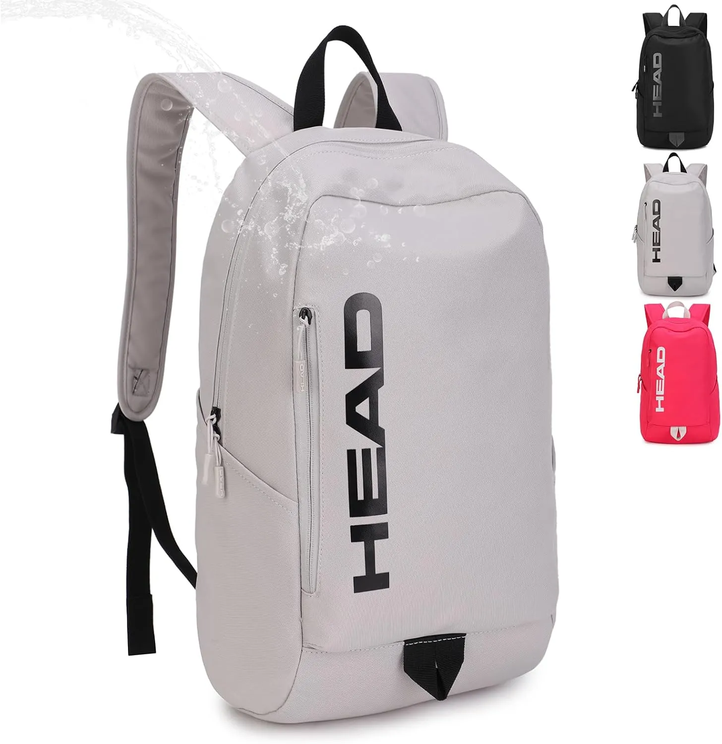 HEAD Waterproof Gym Backpack for Women & Men, Compact Sport Backpack for Gym/Fitness/Work/Daily, College Laptop Bag for 15.6 inch Notebook
