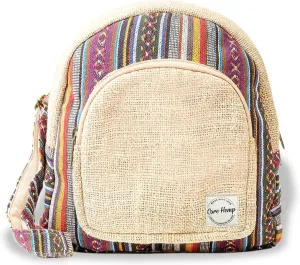 Hemp Backpack Purse For Women Mini Backpack Lightweight Small Casual Daily Travel Daypack Shoulder Bag