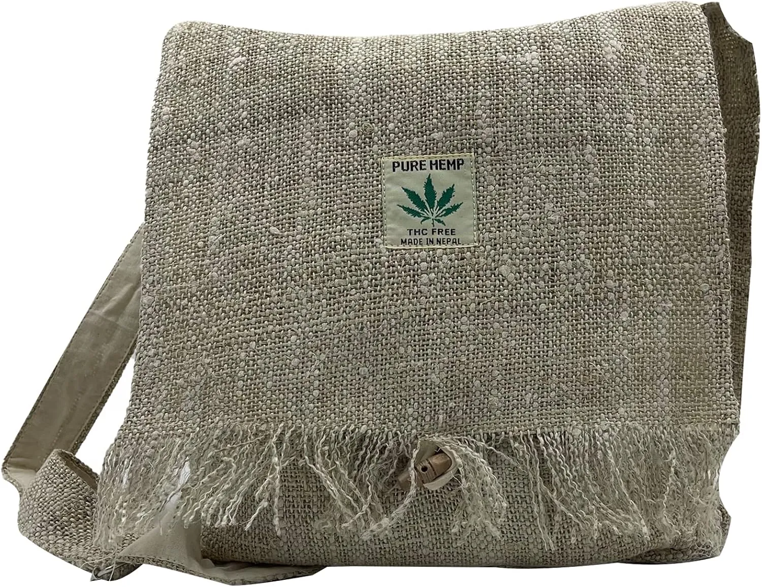 Hemp Crossbody Bag - Himalaya Handmade Canvas Messenger Bag - Lightweight, Boho Crossbody Bag Men & Women