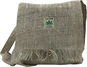 Hemp Crossbody Bag - Himalaya Handmade Canvas Messenger Bag - Lightweight, Boho Crossbody Bag Men & Women