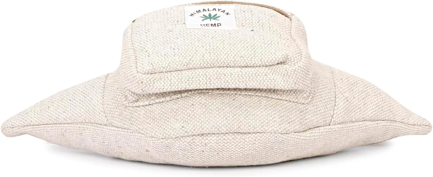Hemp Fanny Pack For Men & Women,Adjustable Waist and Multiple Pockets,Waist Bag & for all purpose (Grey)