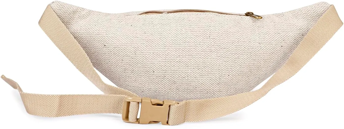 Hemp Fanny Pack For Men & Women,Adjustable Waist and Multiple Pockets,Waist Bag & for all purpose (Grey)