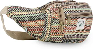 Hemp Fanny Pack,Adjustable Waist and Multiple Pockets,Waist Bag & for all purpose (Multi-778)