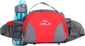 Hiking Fanny Pack For Women Men Water Bottle Holder Running Waist Pack Running Belt Lumbar Pack Waterproof for Outdoor Travel Cycling Climbing Walking for iPhone iPod Samsung Phones Red