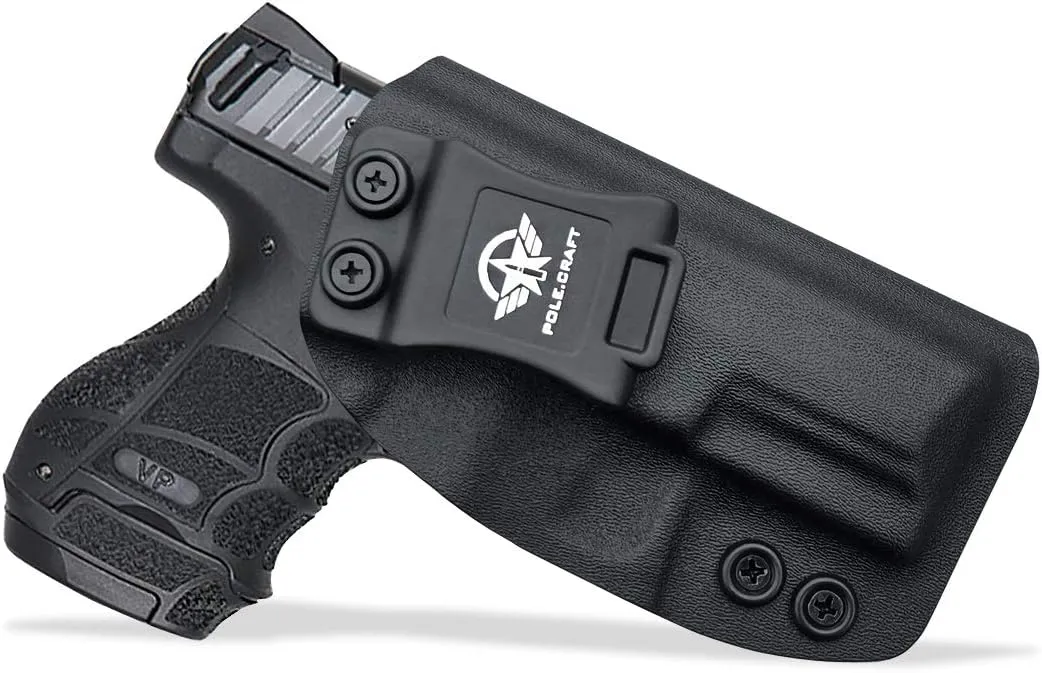 HK VP9/VP9SK Holster IWB Kydex Holster Custom Fit: Heckler & Koch (H&K) VP9 / VP9SK Pistol - Inside Waistband - Adj. Cant Retention - Cover Mag-Button - No Wear - No Jitter