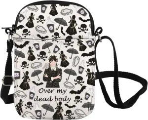 Horror TV Show Inspired Crossbody Bag Over My Dead Body Shoulder Bag TV Show Movie Merch Messenger Bag AD Fans Gift