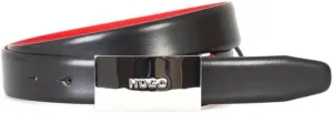 HUGO Men's Baldwin Plaque Leather Belt