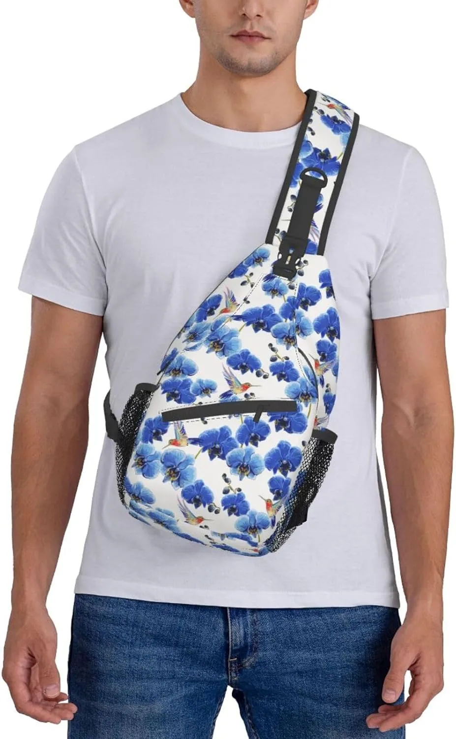Hummingbird Sling Backpack Chest Bag Crossbody Shoulder Bag Gym Cycling Travel Hiking Daypack For Men Women