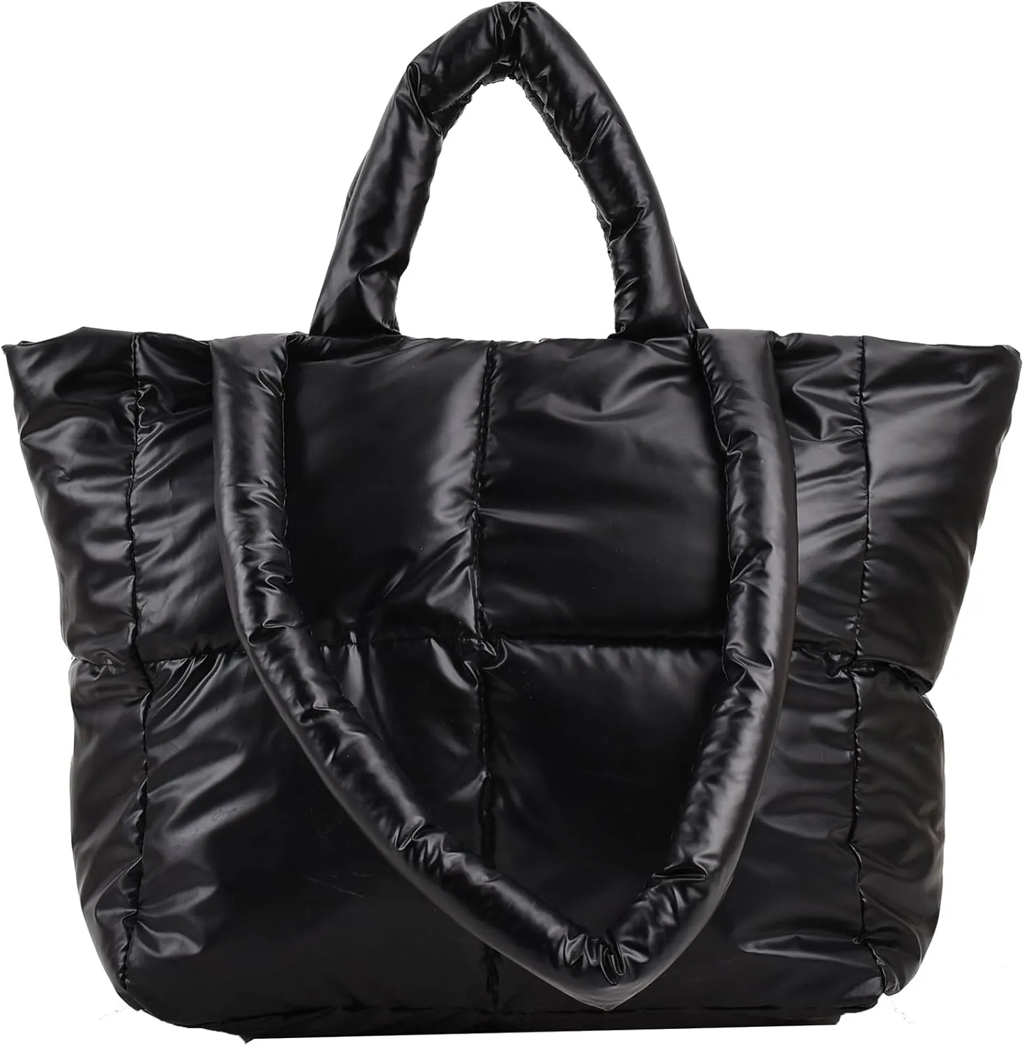 I IHAYNER Puffer Tote Bag for Women Large Quilted Purse Ladies Padding Shoulder Bag Lightweight Puffy Tote Bag and Satchels