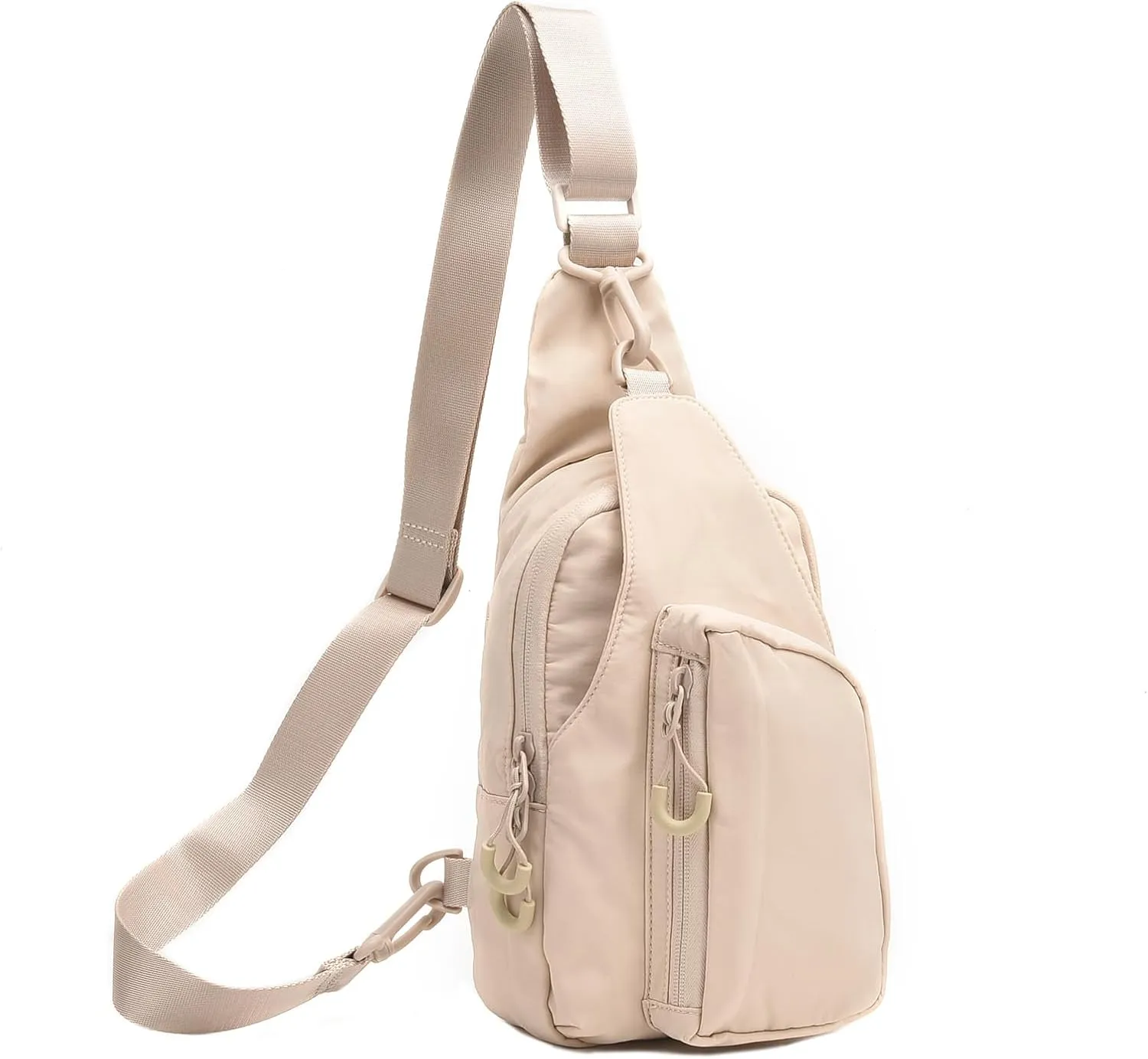 I IHAYNER Small Sling Bag for Women Crossbody Bags Fanny Pack Chest Bag for Travel Lightweight Casual Backpack for Hiking Beige