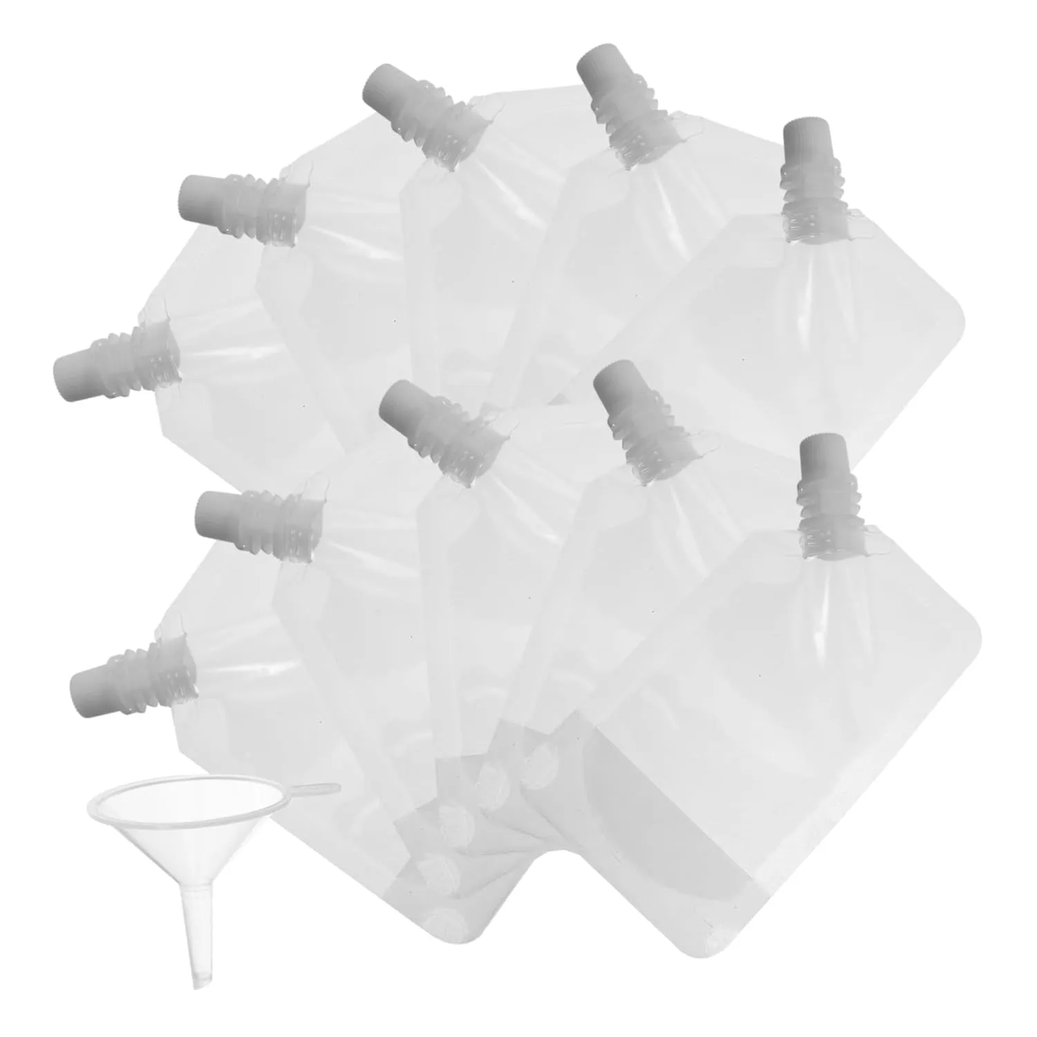 IMIKEYA 1Set Disposable Liquid Beverage Bags Juice Pouch Pack with Spout Funnel Food Grade Pet Drink Flasks for Parties Travel Liquid Packing Pouches