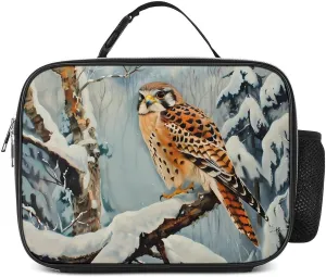 In Snowscape Kestrel Lunch Tote Bag for Work Picnic Travel Durable Insulated Lunch Box Container Portable Lunch Bags