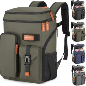 Insulated Cooler Backpack,33 Cans Multifunctional Double Deck Leakproof Cooler Bag with Sternum Strap,Large Capacity Lightweight Travel Camping Beach Backpack