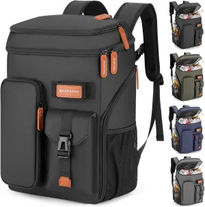 Insulated Cooler Backpack,33 Cans Multifunctional Double Deck Leakproof Cooler Bag with Sternum Strap,Large Capacity Lightweight Travel Camping Beach Backpack